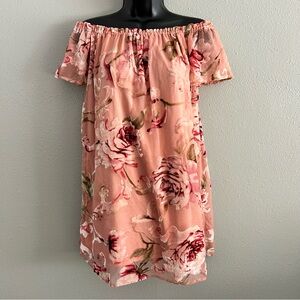 Xhilaration Pink Burnout Velvet Floral Layered Mini Dress XS Coquette Fairycore